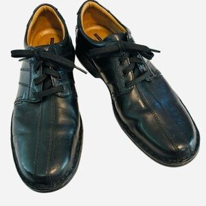 Clark Collection Soft Cushion Mens Oxfords, Size 12W, Black